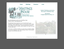 Tablet Screenshot of hastingshouseweddings.com